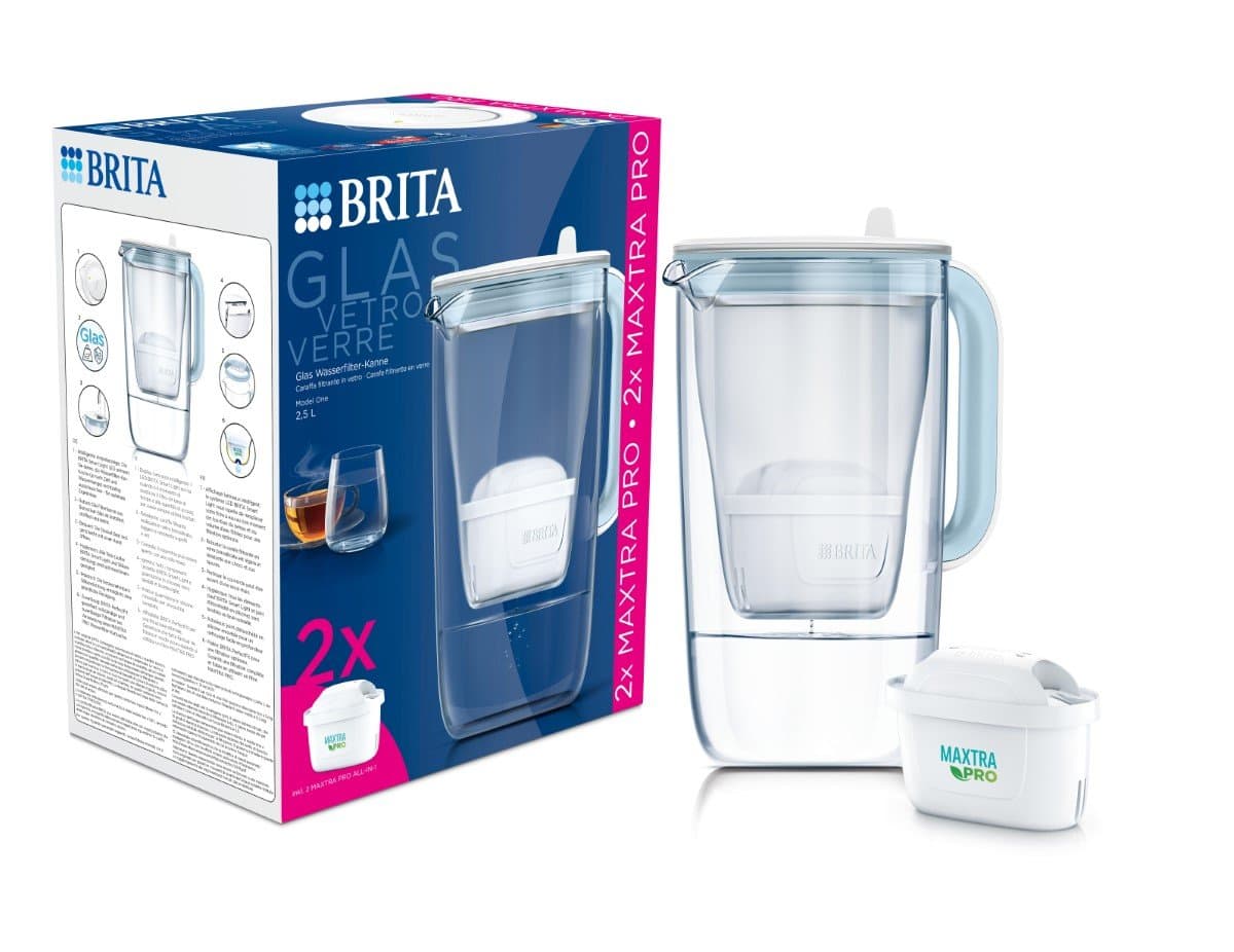 Szklany dzbanek filtrujący Brita Glass 2,5l + 2 filtry MAXTRA PRO Pure Performance
