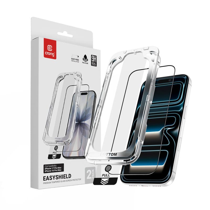 SZKŁO HARTOWANE DO IPHONE 16 PRO MAX, 17 PRO MAX CRONG EASYSHIELD SZYBKA 9H