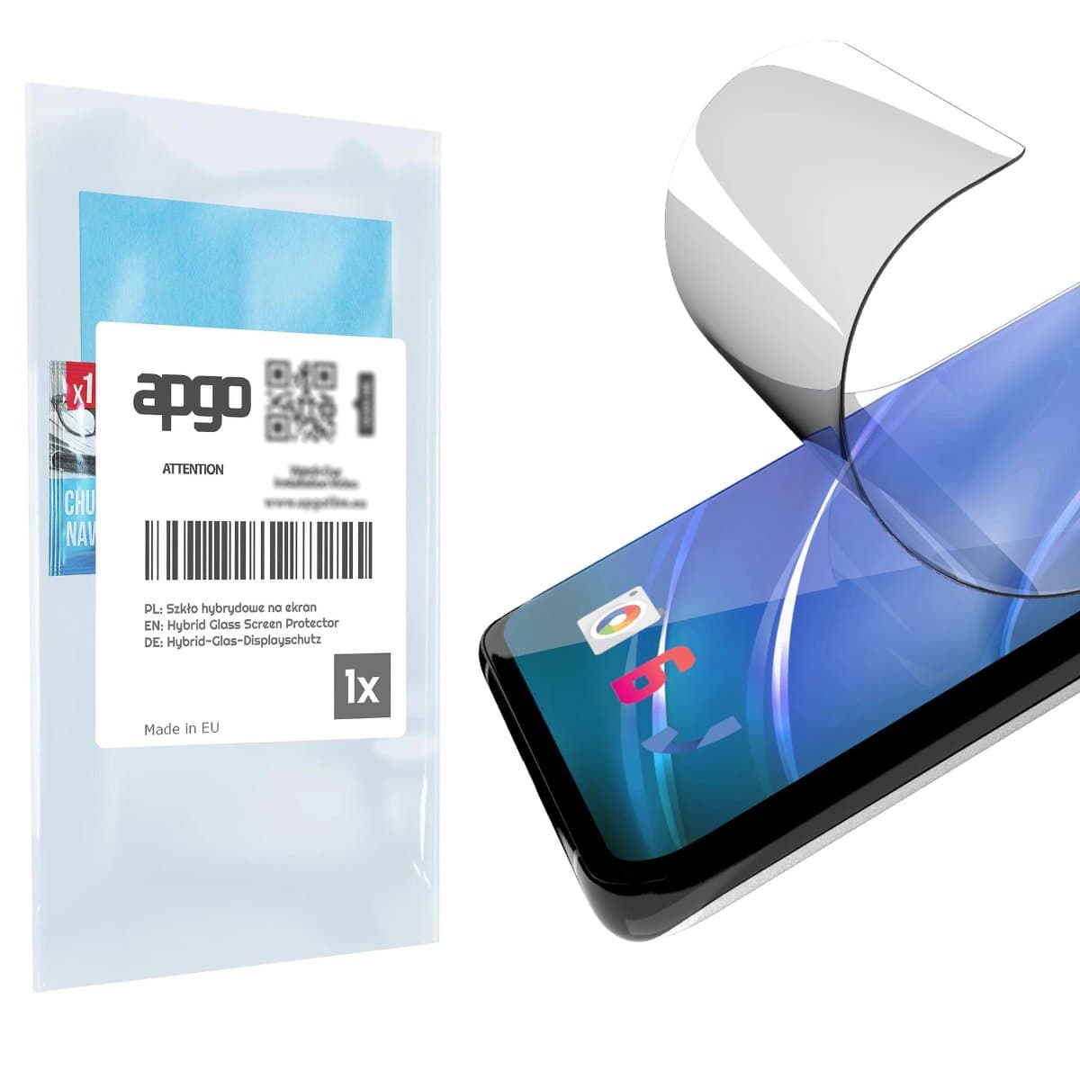 Szkło ochronne na ekran Hybrydowe 9H zamiennik hartowanego do Alcatel A7 - apgo PRO Flexible Hybrid Glass nie pękające