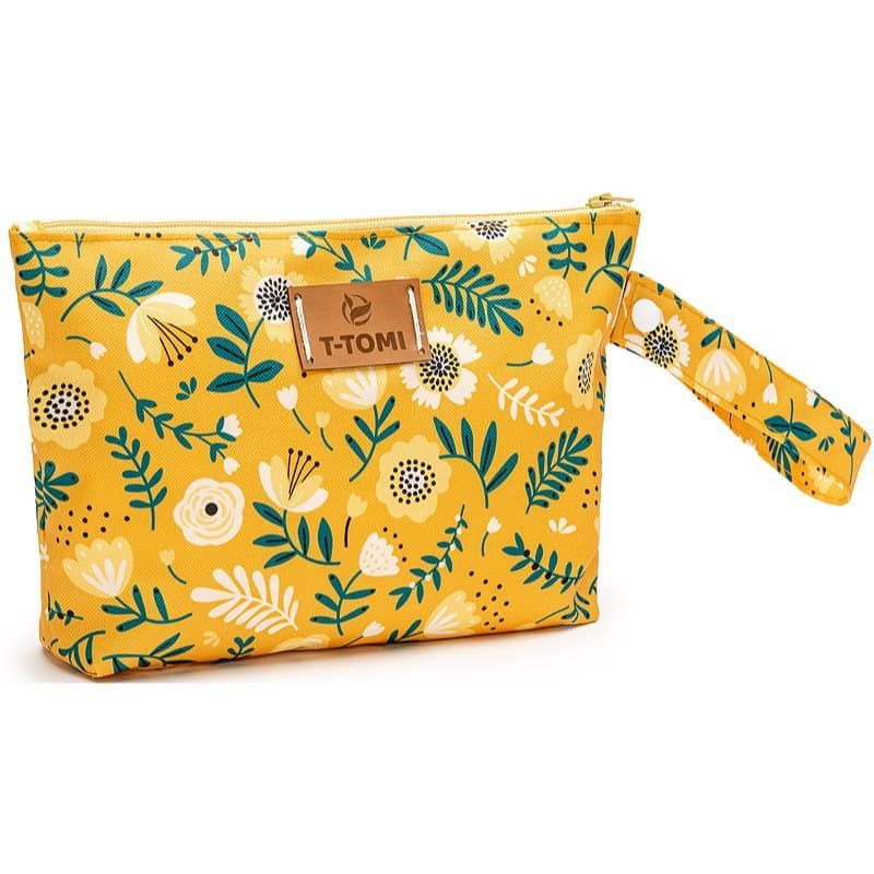 T-TOMI Small Baggie torba podróżna Mustard flowers 18x24 cm