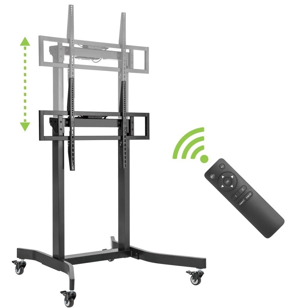 Techly Stojak Mobilny do Telewizora 55'-100', 120kg Elektryczny z pilotem
