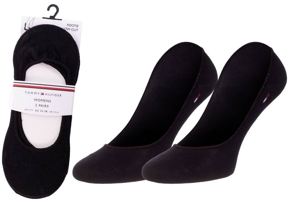 TOMMY HILFIGER DAMSKIE STOPKI MOKASYNY 2P. BLACK 343025001 200 - Rozmiar: 35-38