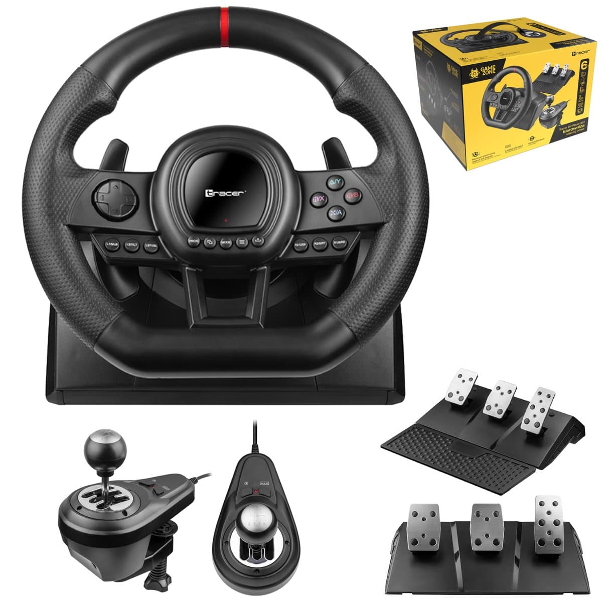 Tracer Trajoy47345 Kierownica Tracer Simracer Manual Gearbox 6 In 1