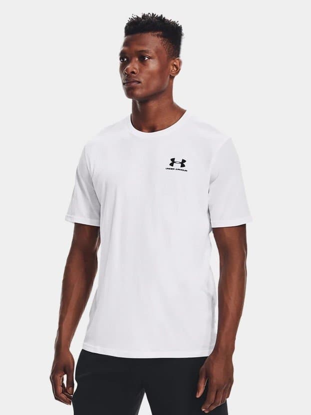 Under Armour Koszulka Męska 1326799-100 SPORTSTYLE LEFT CHEST SS biały XL