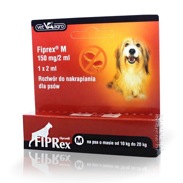 Vet-Agro, Fiprex, krople na pchły i kleszcze dla psa M (10-20kg)