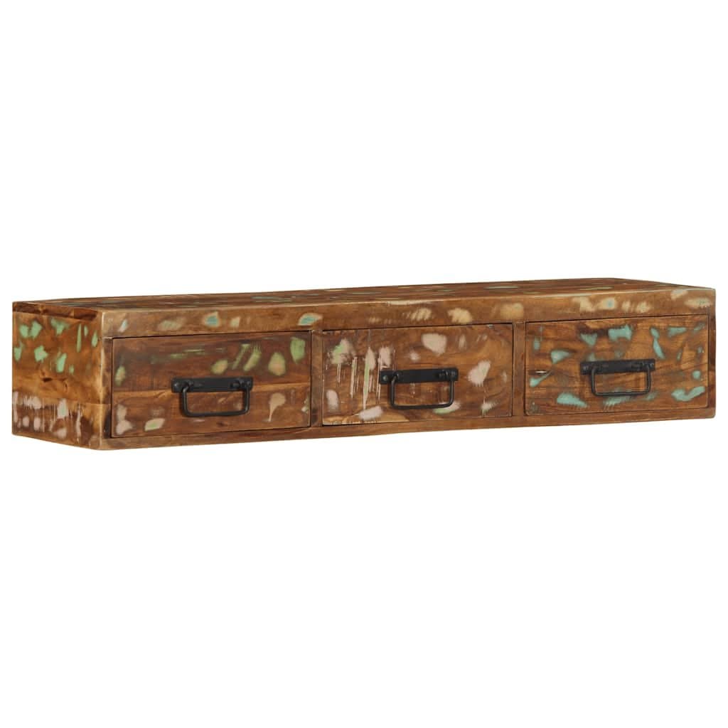 vidaXL Ścienna szafka pod TV, 100x30x19 cm, lite drewno z odzysku