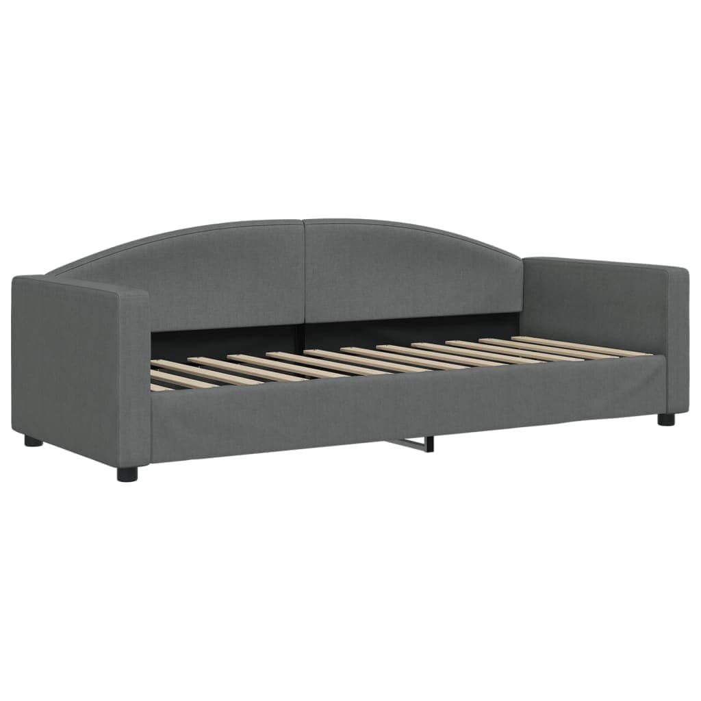 vidaXL Sofa z funkcją spania, ciemnoszara, 80x200 cm, obita tkaniną