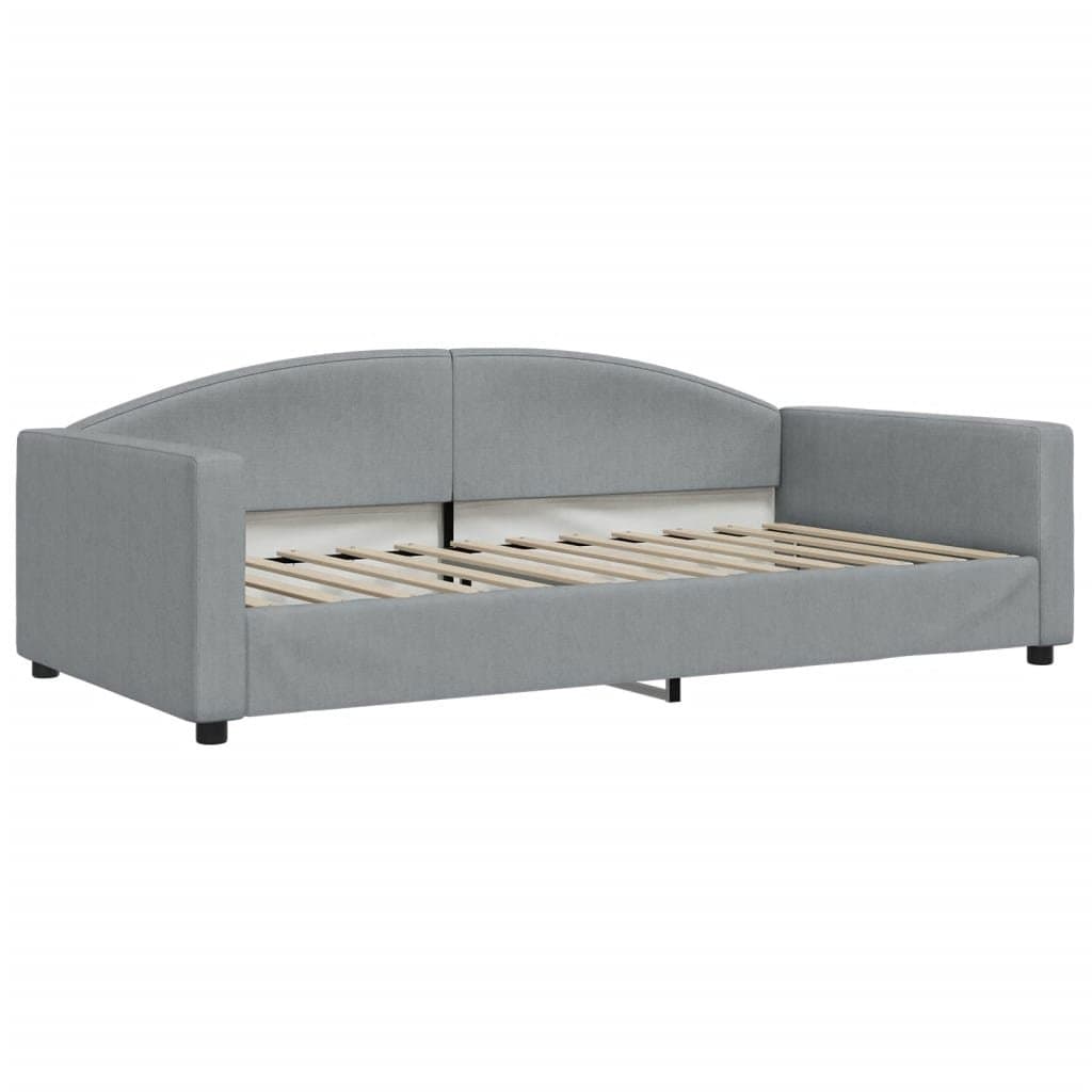 vidaXL Sofa z funkcją spania, jasnoszara, 100x200 cm, obita tkaniną