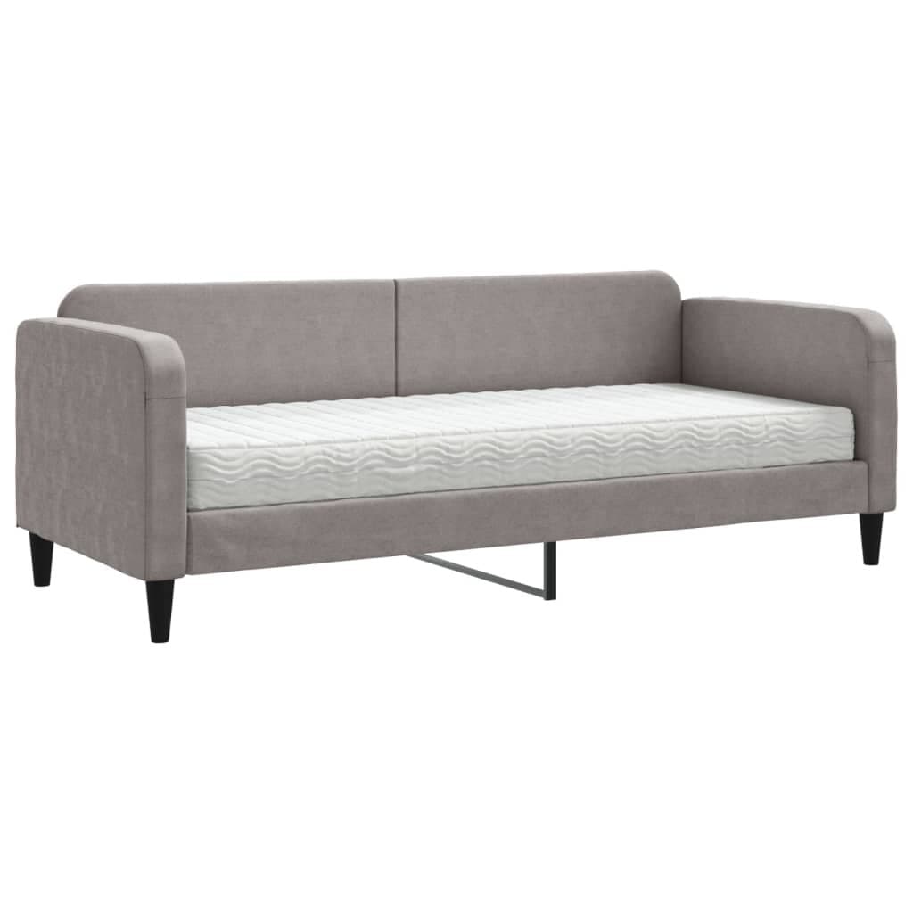 vidaXL Sofa z materacem do spania, kolor taupe, 80x200 cm, tkanina
