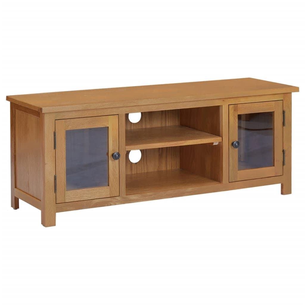 Vidaxl Szafka Pod Telewizor, 110X35X44 Cm, Lite Drewno Dębowe