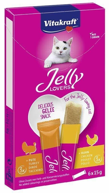 Vitakraft Kot 6x15G Jelly lovers Kura Indyk