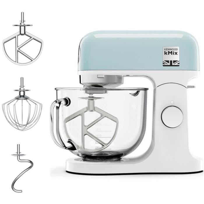 Wielofunkcyjny robot cukierniczy KENWOOD KMX754PB - profesjonalny silnik 1000W - 2 wyjścia na akcesoria - szklana misa 5L z
