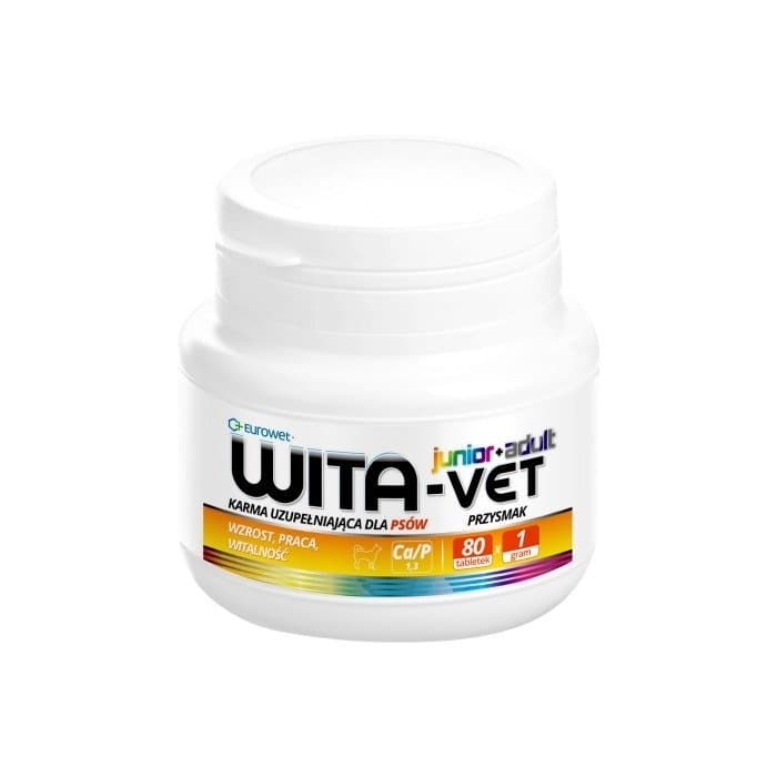 Witaminy dla psów EUROWET Wita-Vet, 80 tabl.
