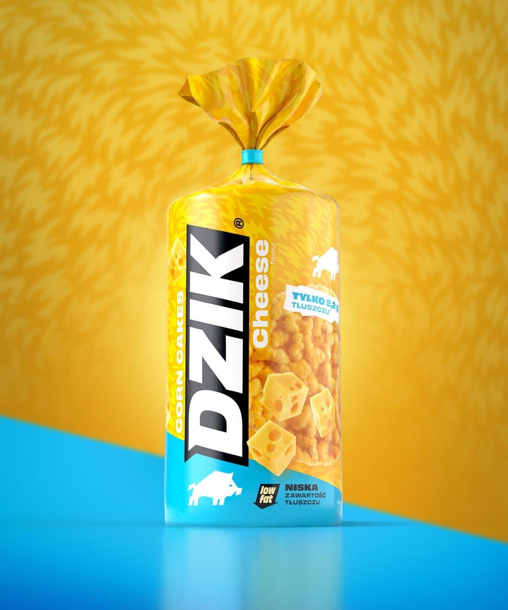WK DZIK Wafle kukurydziane serowe niskotłuszczowe 120g