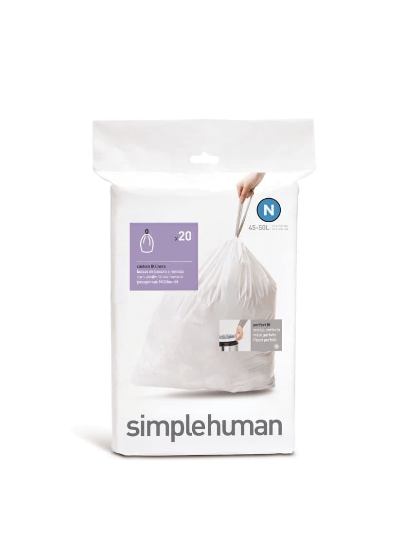 Worki na śmieci SIMPLEHUMAN, 45-50 l, 20 szt., białe