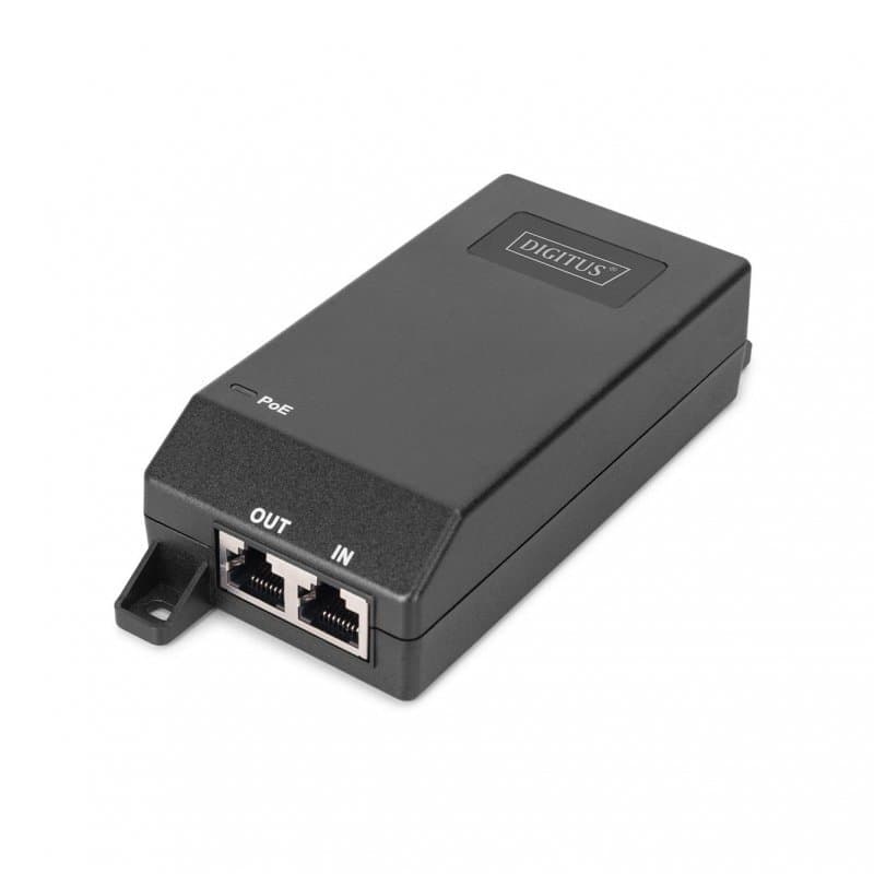 Zasilacz/Adapter PoE+ DIGITUS 802.3at aktywny max. 55V 30W 10/100/1000Mbps,