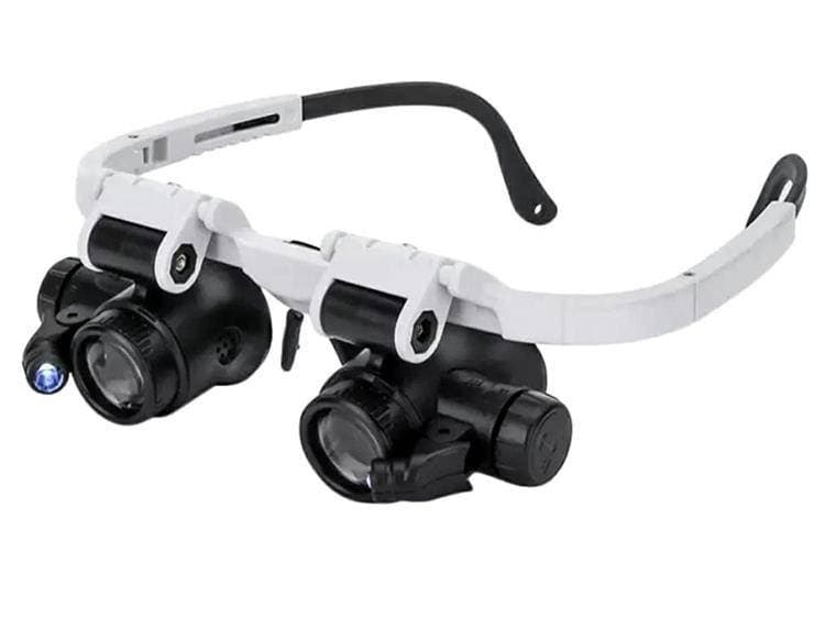 ZEGARMISTRZOWSKIE OKULARY Szkła Powiększające x8-x23 LED AG480A