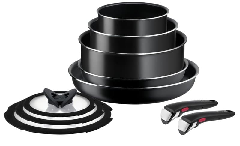 Zestaw garnków TEFAL INGENIO EASY COOK N CLEAN + rączka 10el.