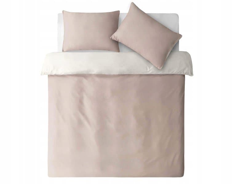 Zestaw pościeli 4w1 z satyny bawełnianej Dormeo Warm Hug jasny róż 200X200