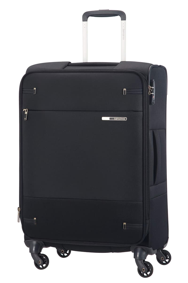 Walizka twarda Samsonite czarna granatowa poliester 68 l