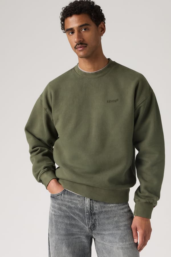 Levi's Authentic Crewneck Sweatshirt - male - M - Green