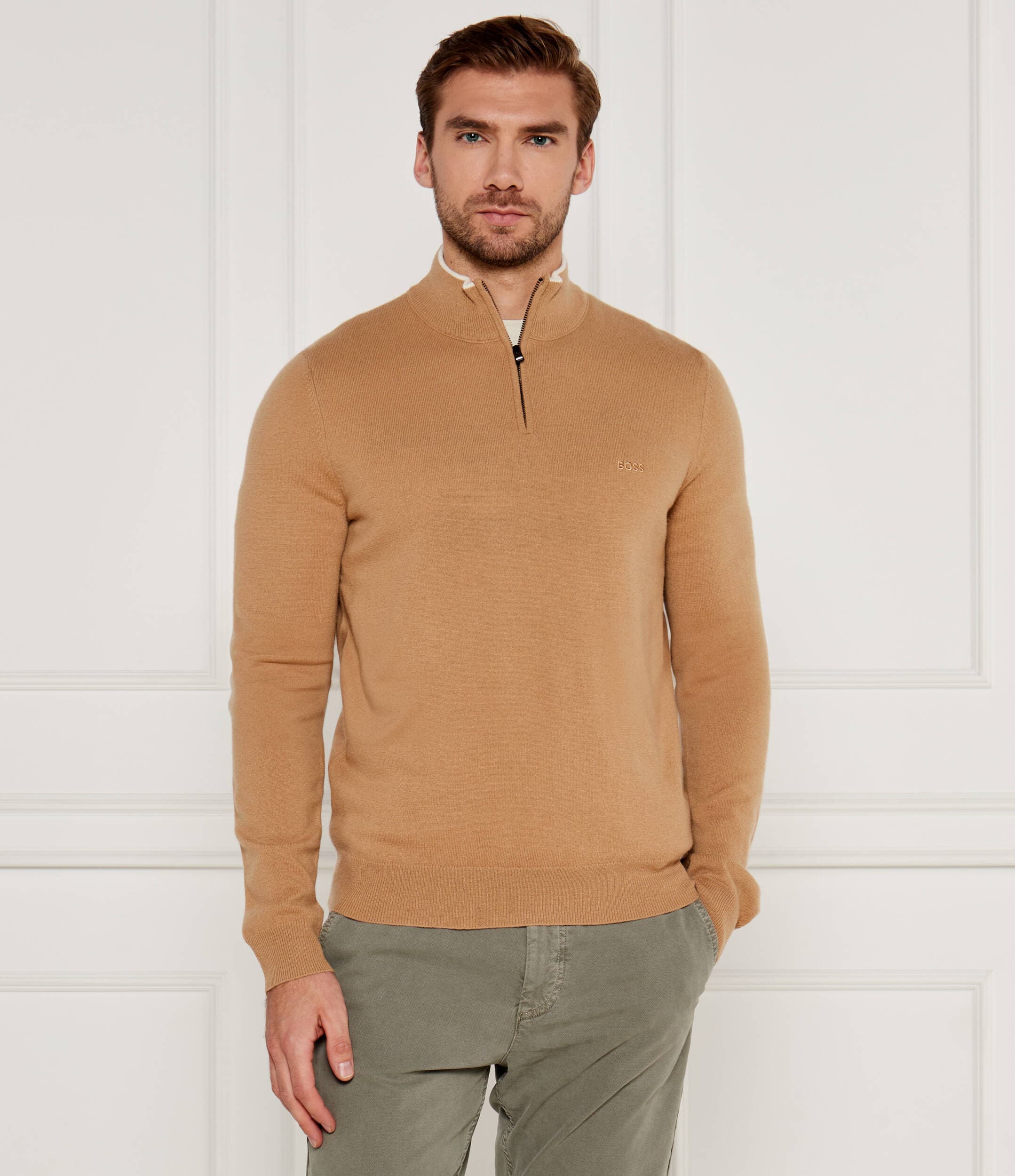 BOSS BLACK Wełniany sweter Emarlo | Regular Fit