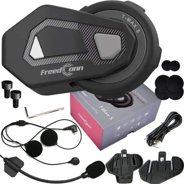 FreedConn T-Max S V4 Pro Single, ZESTAW NA 1 KASK, POLSKIE KOMUNIKATY