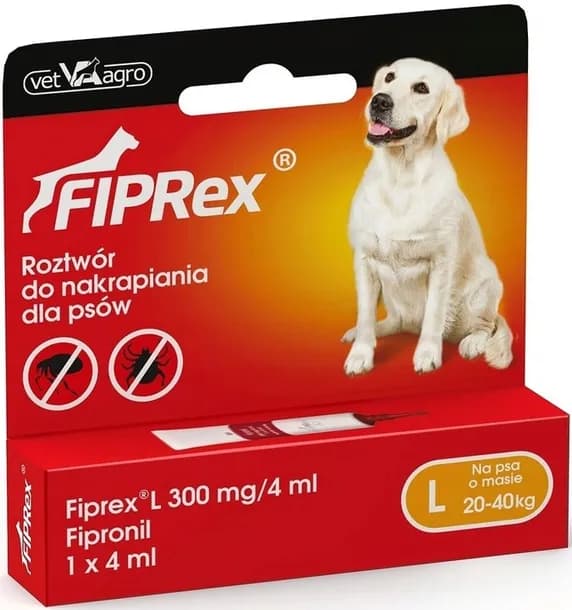 VetAgro Fiprex Spot On L 4 ml krople na pasożyty dla dużych psów 20-40kg