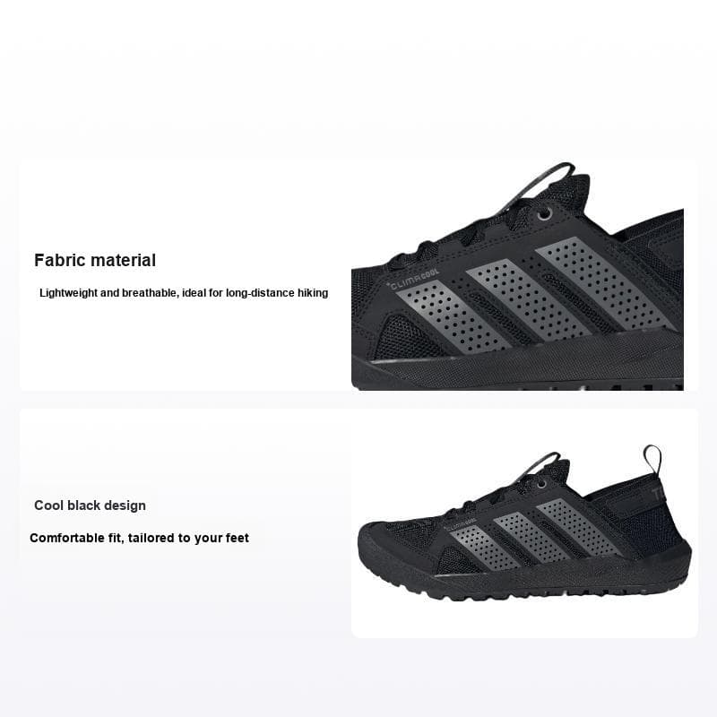Adidas Daroga 25 Tkanina Wygodne Wszechstronne Balans Niskie Buty Turystyczne Unisex Buty Turystyczne Czarne HQ9170 41⅓