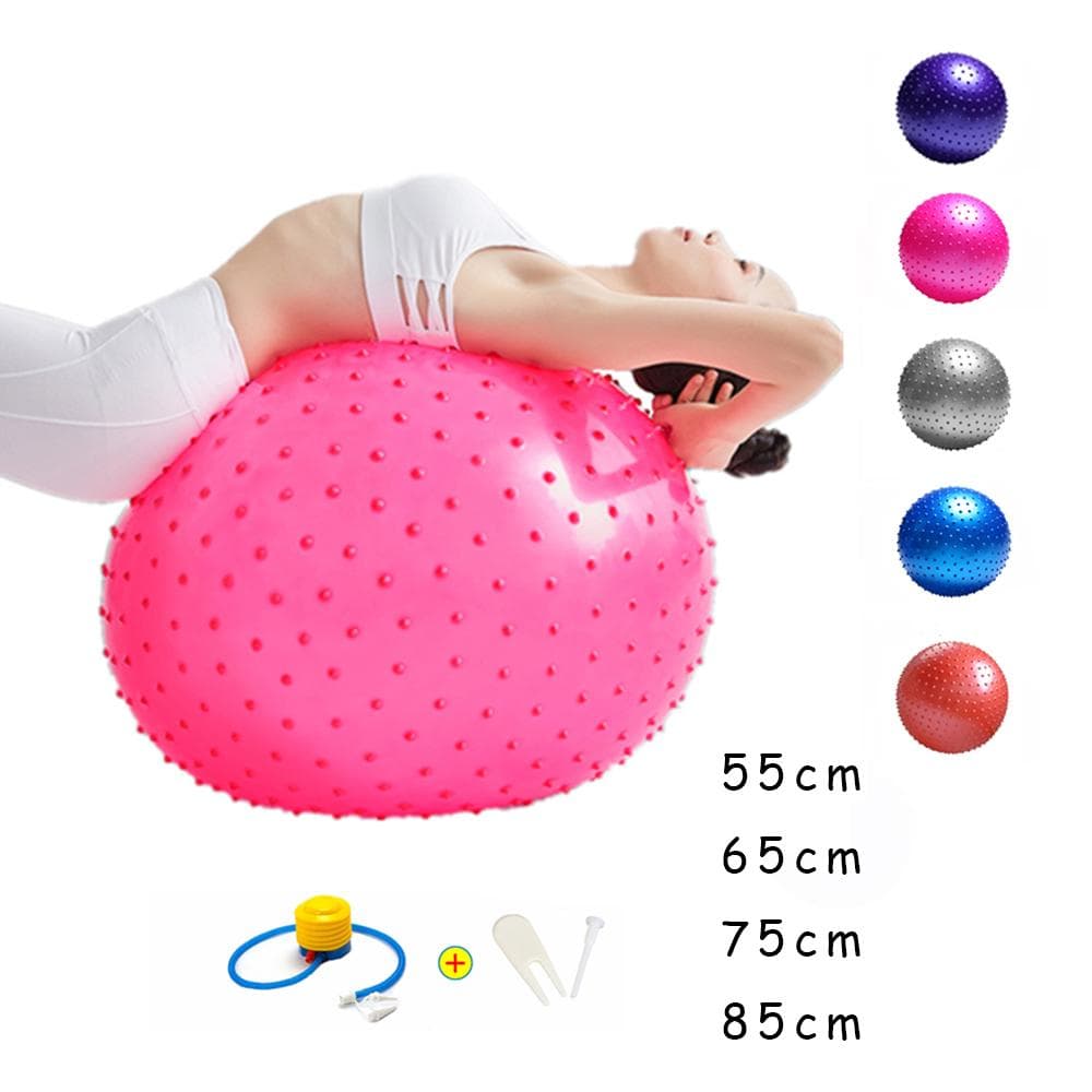 55cm/65cm/75cm/85cm Piłka do masażu punktowego Piłka do jogi z pompką Piłki jeżyki Fitness Fitball Pilates Trening równowagi Sport Siłownia