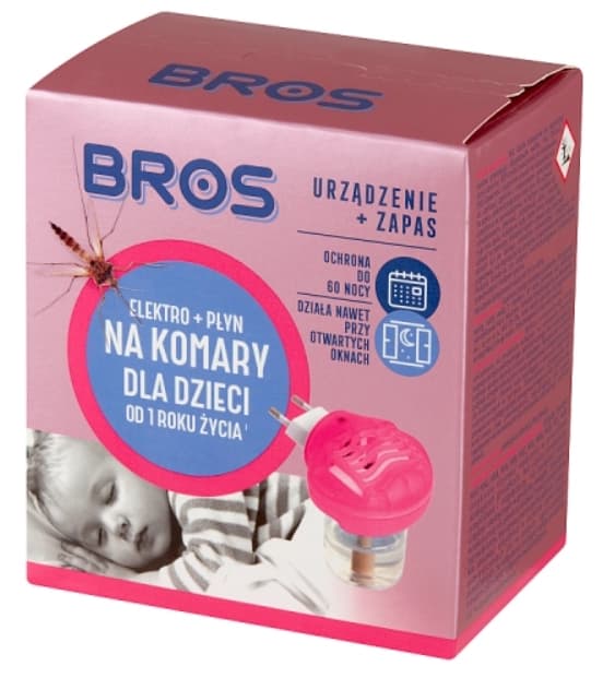 BROS Płyn na komary dla dzieci Elektro + od 1 roku życia 40 ml