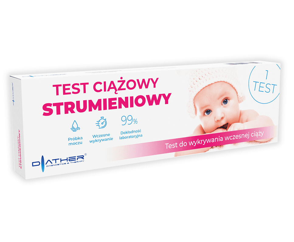 DIATHER Test ciążowy HCG strumieniowy (25 mlu/ml) 1 szt.