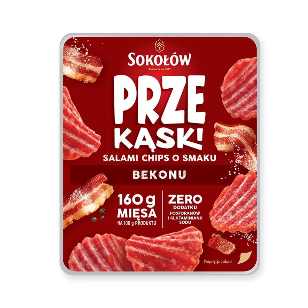 SOKOŁÓW PRZEkąski Chipsy salami o smaku bekonu 60 g