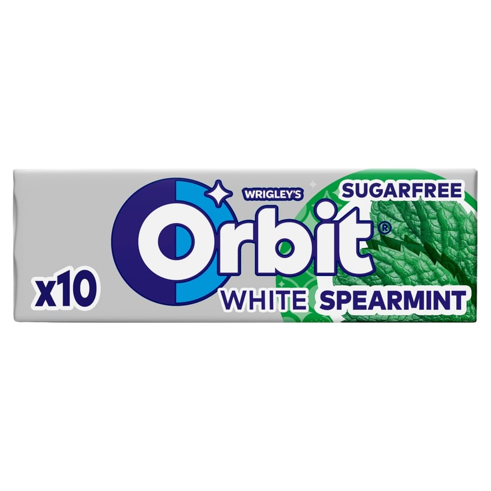 ORBIT WHITE Guma do żucia bez cukru Spearmint 10 drażetek 14 g