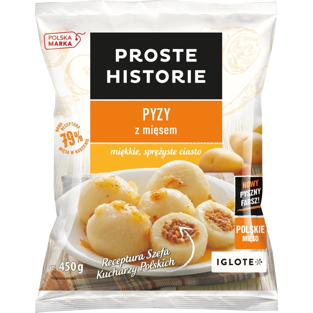 PROSTE HISTORIE Pyzy z mięsem 450 g