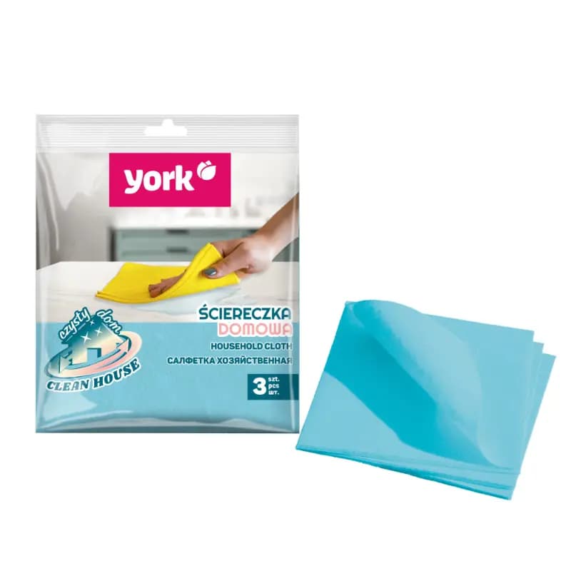 YORK Ściereczka domowa mix kolorów 3 szt.