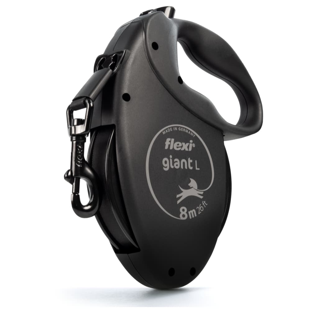 flexi Black Edition smycz taśmowa, 8 m - Rozmiar L: do 50 kg