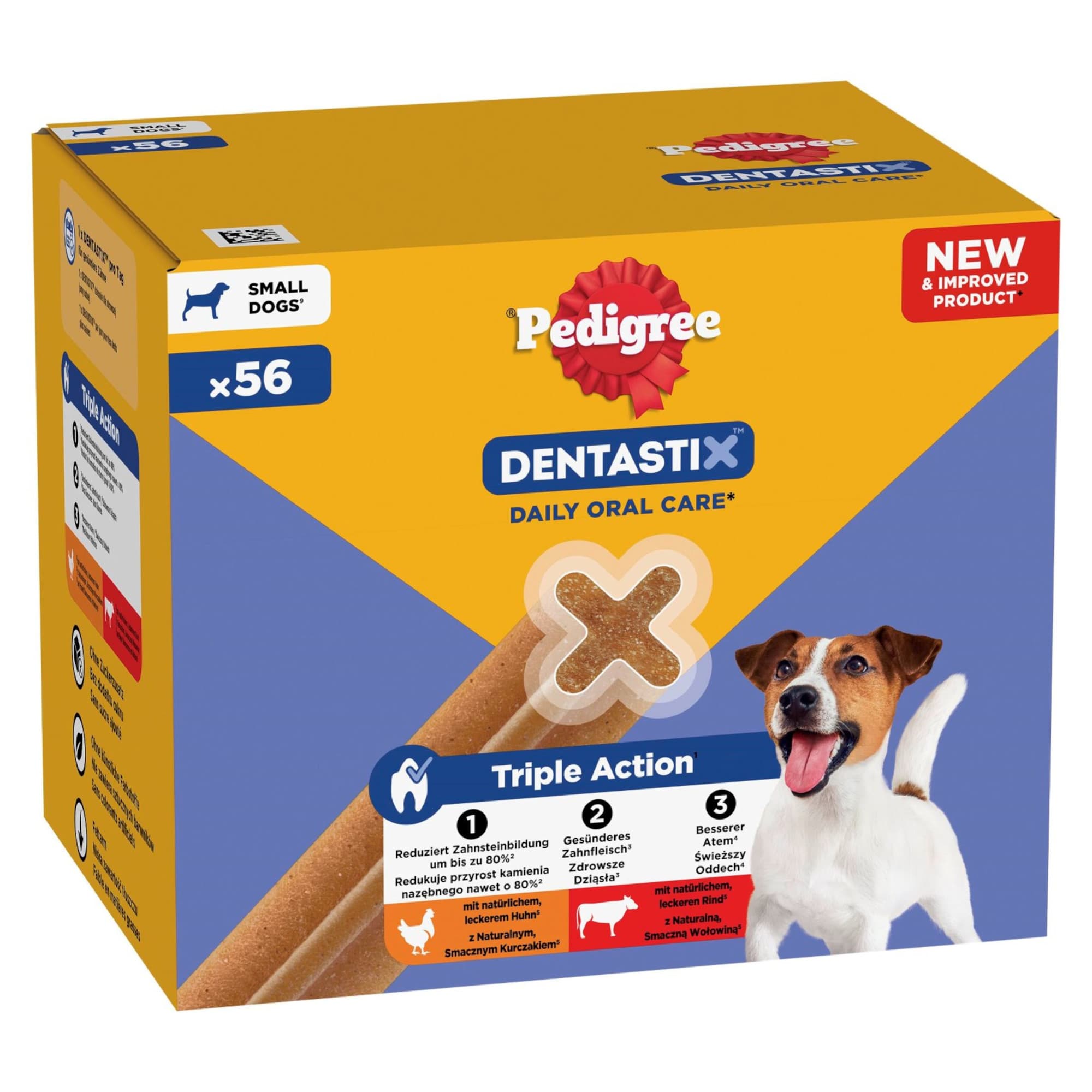 Pedigree DentaStix codzienna pielęgnacja zębów - Dla małych psów (5–10 kg), 880 g, 56 szt.