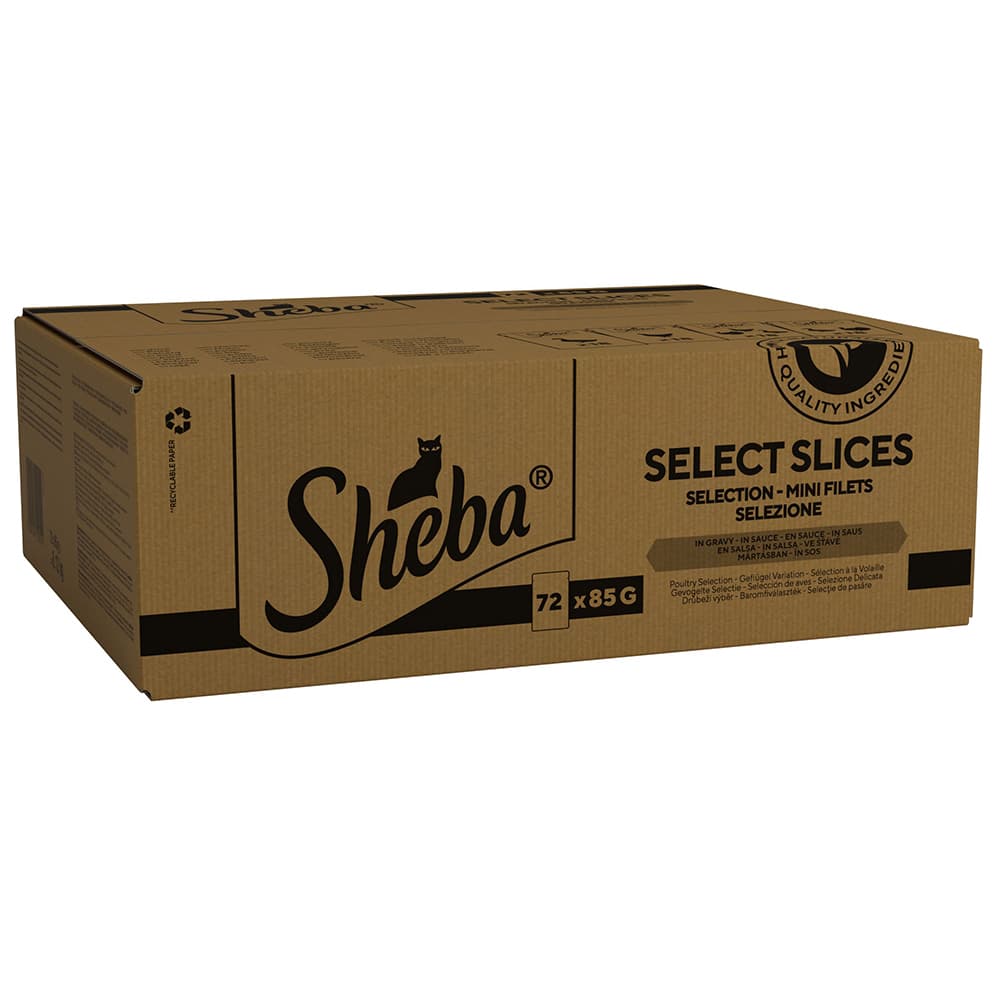 Megapakiet Sheba w saszetkach, 144 x 85 g - Wybór drobiowy w sosie