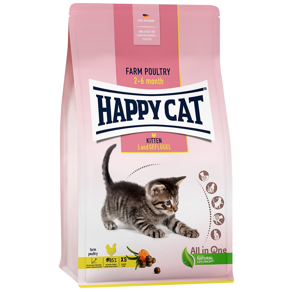 Happy Cat Young Kitten, drób wiejski - 1,3 kg