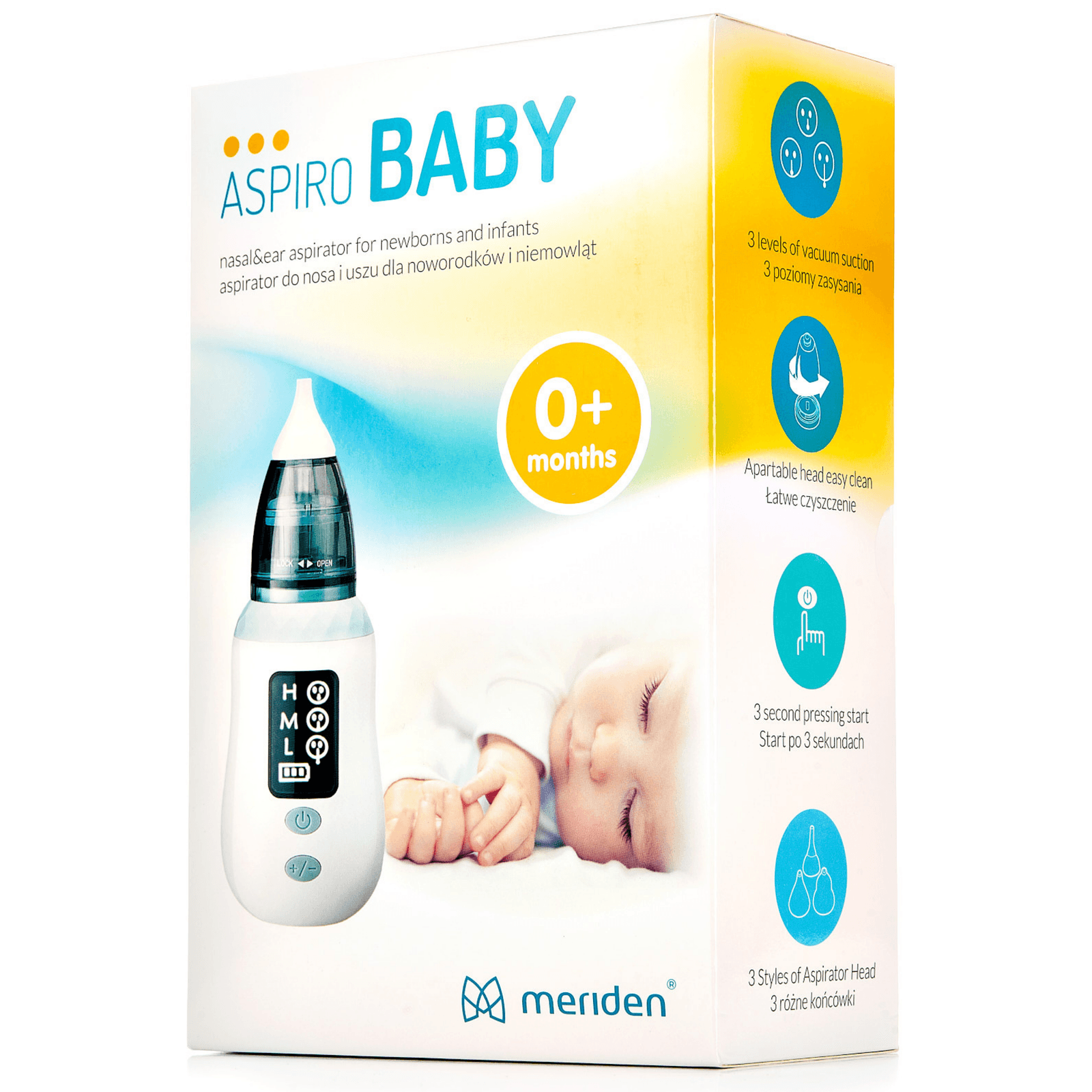 ASPIRATOR ASPIRO Baby Katarek 3w1 do nosa i uszu!