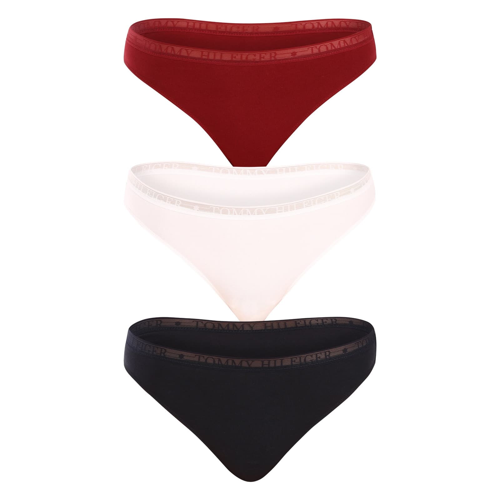 3PACK stringi damskie Tommy Hilfiger nadrozmiard wielokolorowe (UW0UW04890 0U4) XL