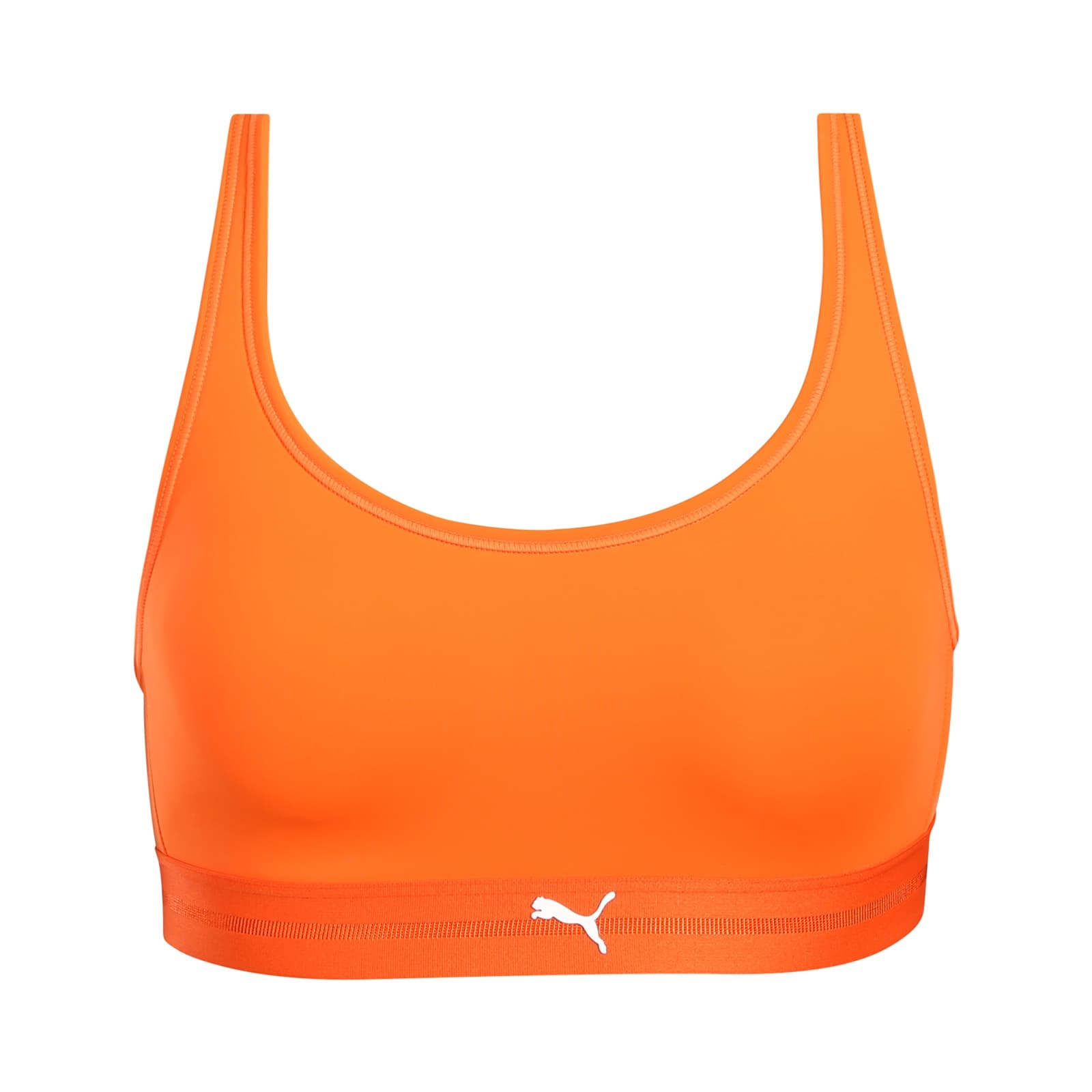 Damski biustonosz sportowy Puma pomarańczowy (701228124 002) L