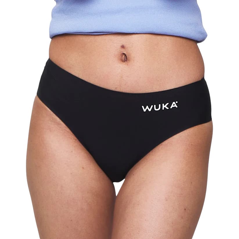 Majtki menstruacyjne dziewczęce Wuka Stretch Seamless Heavy Flow bezszwowe czarne (WSSHFB) 12-16 lat