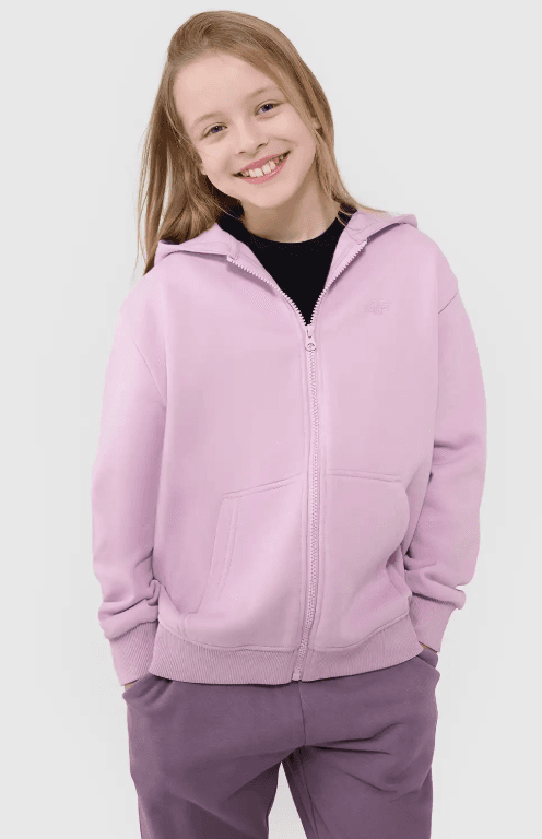 4F bluza rozpinana dla dziewczynki 4FJWSS25TSWSF1853 fioletowa (158)