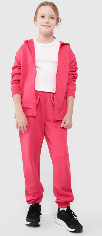 4F bluza rozpinana dla dziewczynki 4FJWSS25TSWSF1853 różowa (152)