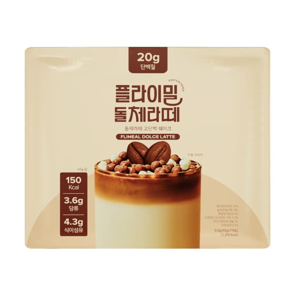 Flimeal - Protein Shake - 45g x 7opakowania - Dolce Latte