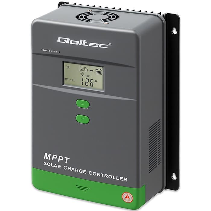 Qoltec Solarny regulator ładowania MPPT z czujnikiem temperatury 50A | 12V/24V | LCD | Bluetooth | APP | GEL | LiFePO4