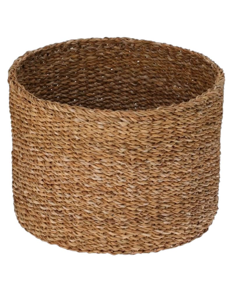Excellent Housware H&S Collections Round Seagrass Basket 25x15