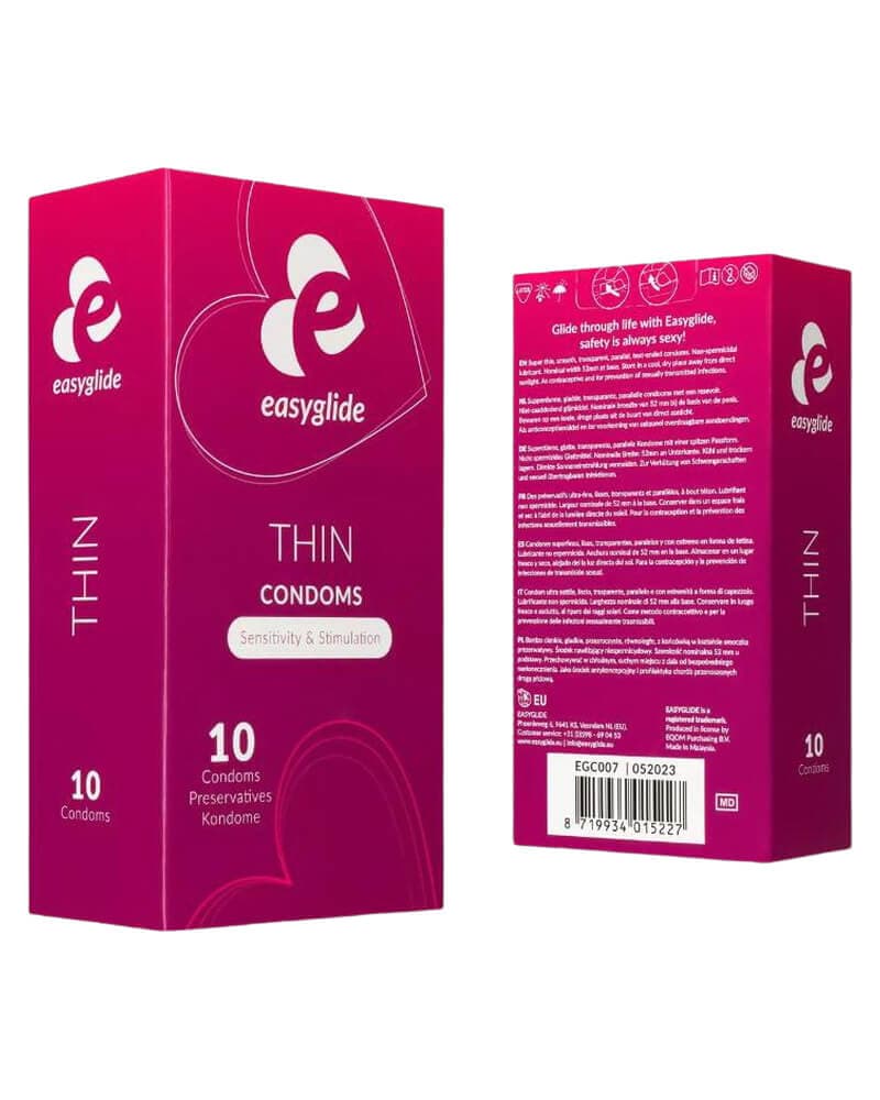 Easyglide Thin Condoms Sensitivity & Stimulation 10 pcs 10 stk.